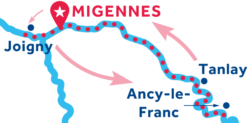 Migennes RETURN via Joigny, Auxerre & Tanlay
