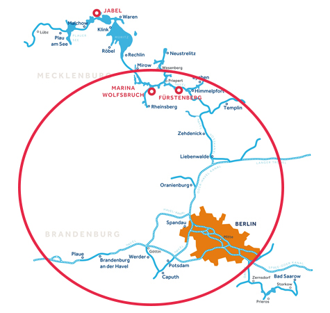 Karte Havelland Gewässer Wasserwege
