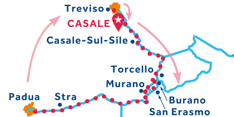 Casale RETURN via Venice & Stra (Padua)