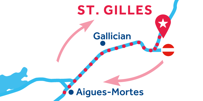 Saint-Gilles RETURN via Aigues-Mortes & Palavas