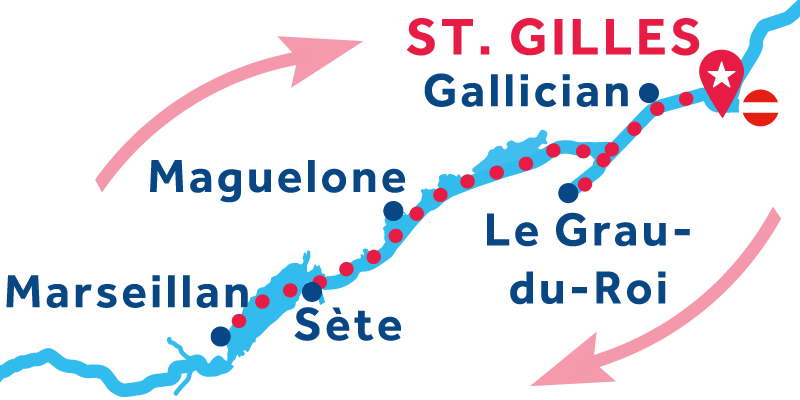 Saint-Gilles RETURN via Étang de Thau