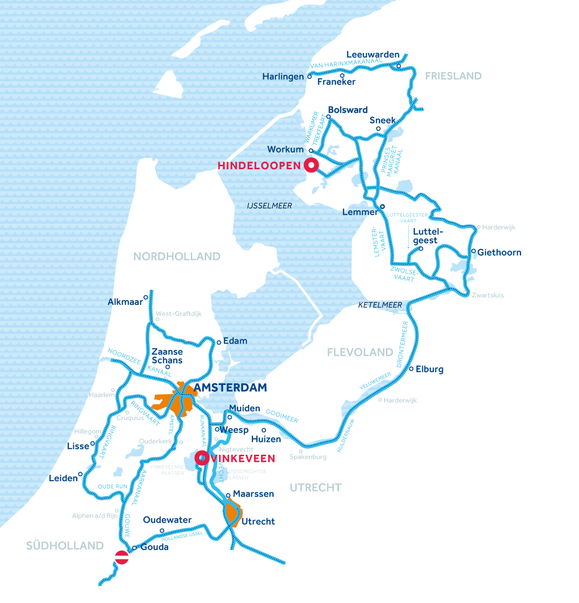 Karte: Holland und Friesland