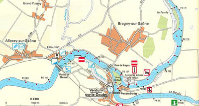 Gewässerkarte Burgund